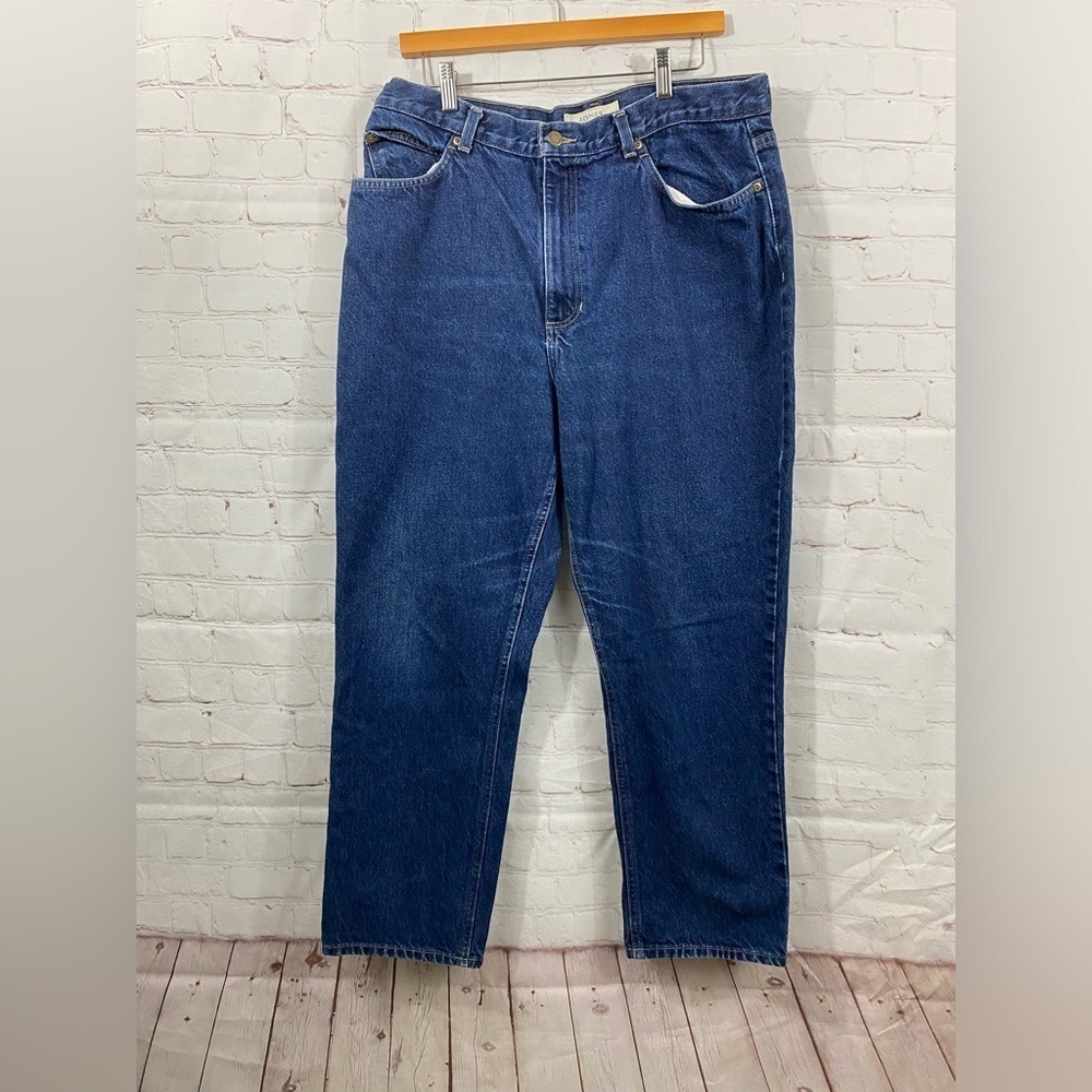 Jones Sport Jeans Womens Plus Size 16 Blue High Waist Ankle Cropped Pants